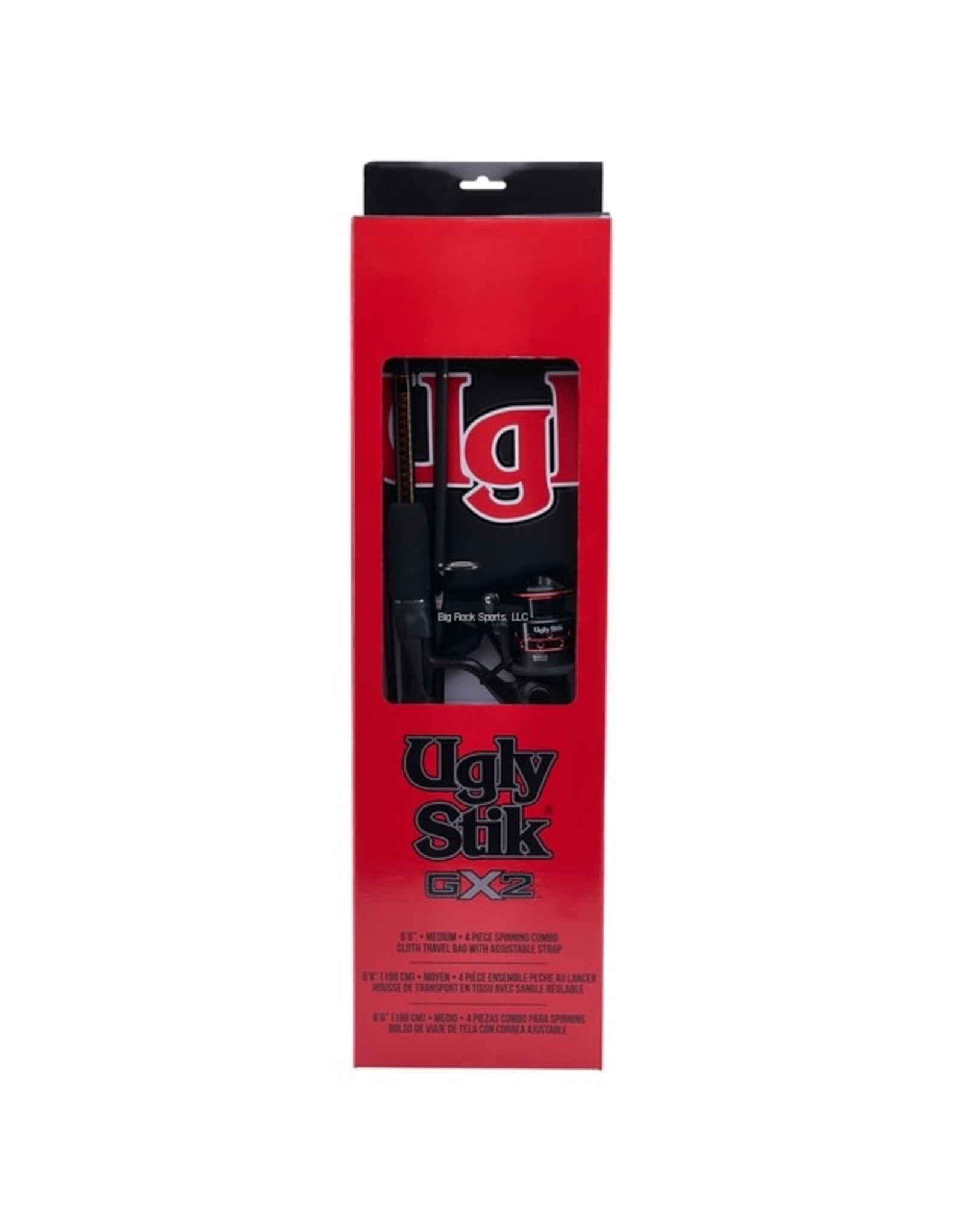 Ugly Stik Ugly Stik USGXSPTRVL664M/30KIT GX2 Travel Spinning Kit, 6'6"Medium 4 pc. Rod, 5.2:1, 4 Bearing Reel