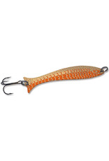 Mooselook Mooselook 11219-GNOR Midget Wobbler Spoon 1-7/8" 1/12oz Gold Nu-Wrinkle/Orange