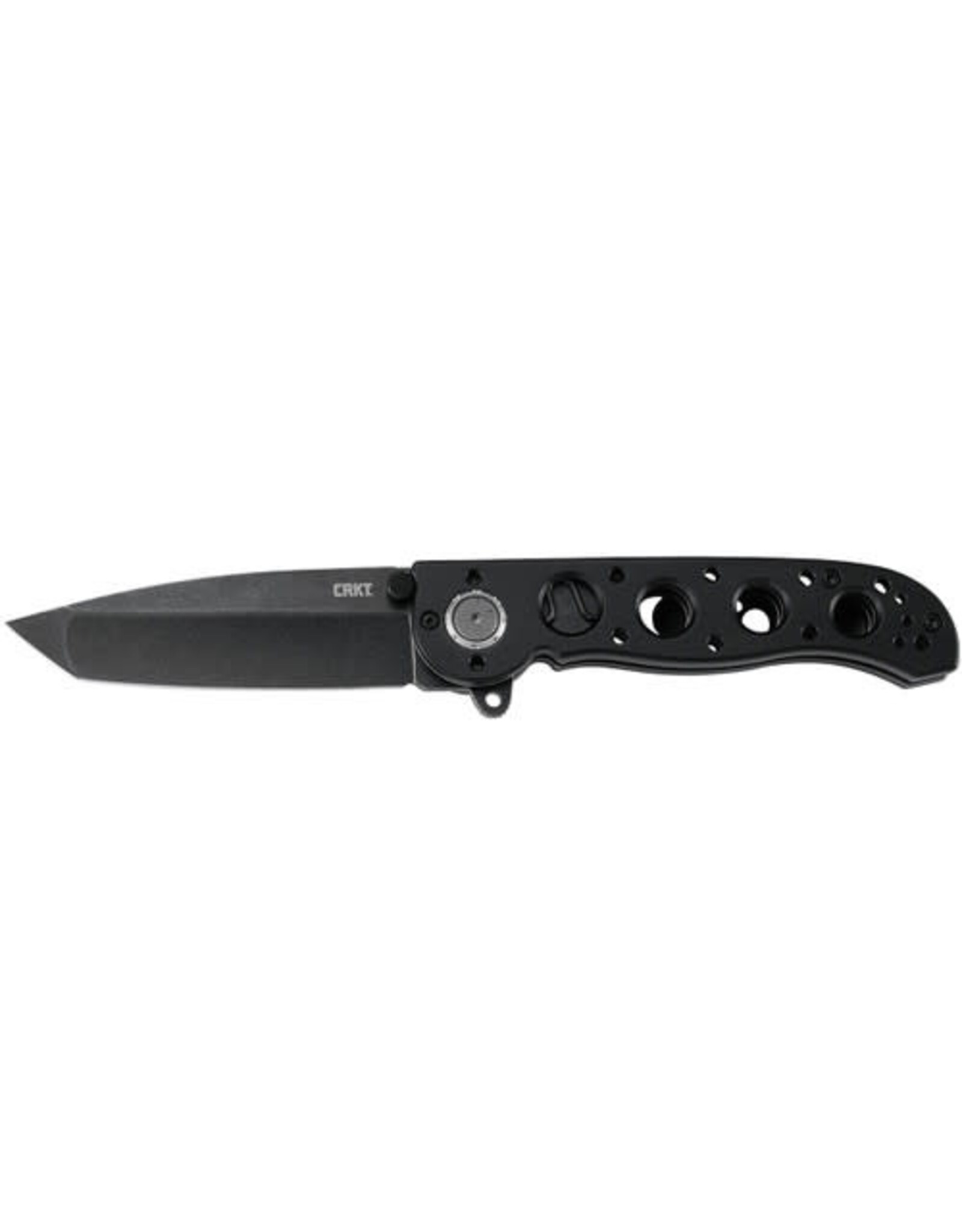 CRKT Columbia River CRKT M16-02DB Kit Carson Deadbolt Lock Flipper Knife 3.12" D2 Black Stonewashed Tanto Blade, Black Aluminum Handles