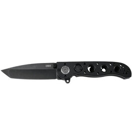 CRKT Columbia River CRKT M16-02DB Kit Carson Deadbolt Lock Flipper Knife 3.12" D2 Black Stonewashed Tanto Blade, Black Aluminum Handles