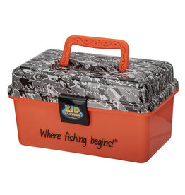 Kid Casters KCTBORANGE Kids Tackle Box,Orange, Removable Tray,EZ Latch