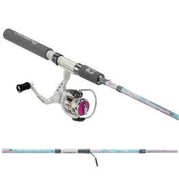 ProFISHiency ProFISHiency PRO5SPINMARBLE Marble Micro Spinning Combo, 2 Bearings, 6 lb Line, 5' Med Action 2PC Fiberglass Rod, EVA Grip