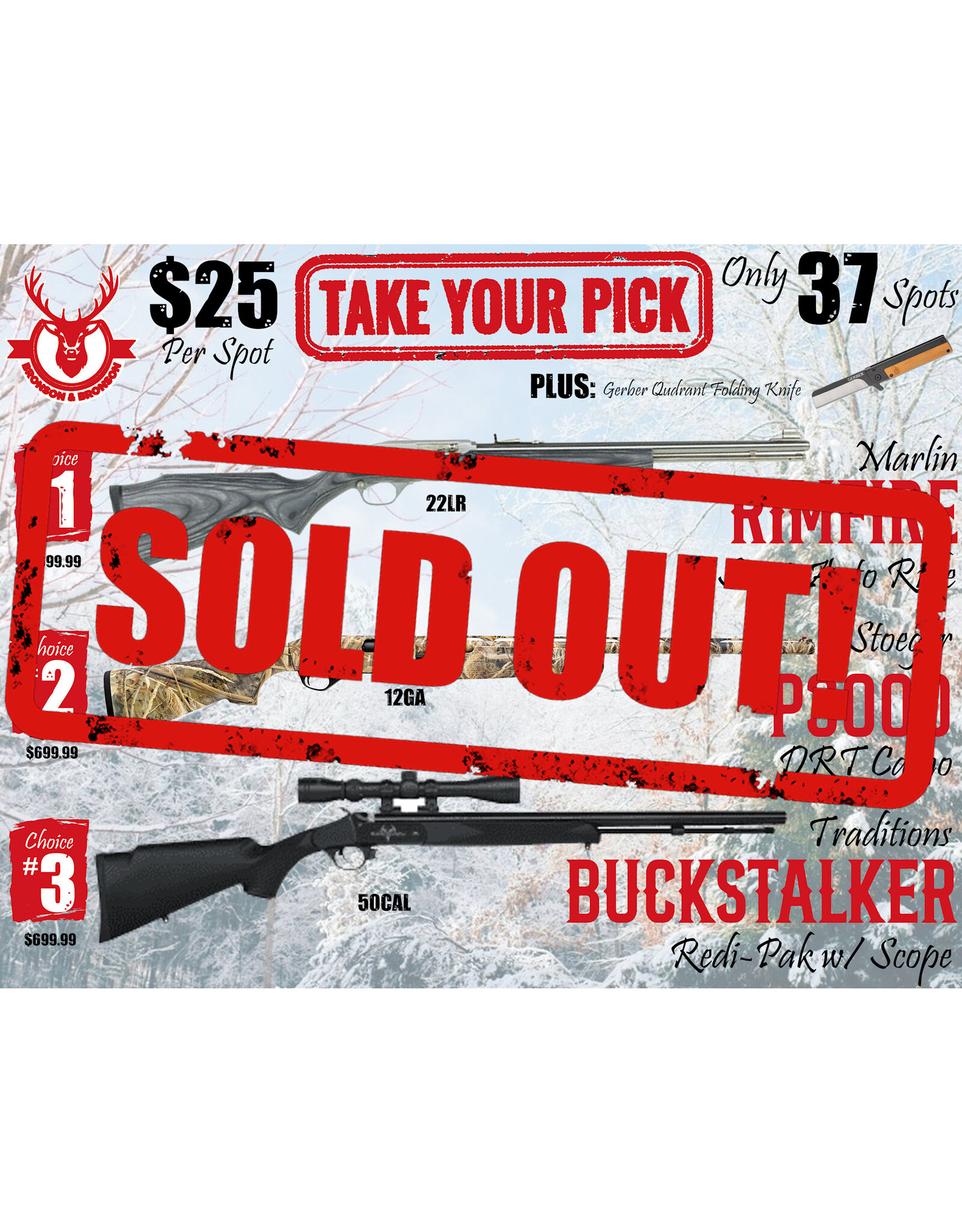 DRAW #1615 - Take Your Pick - Marlin, Stoeger OR Traditions!