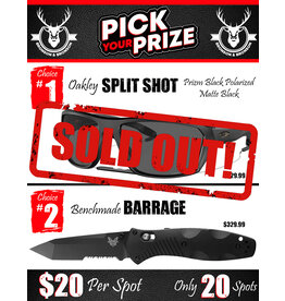DRAW #1616 - Pick Your Prize - Oakley Split Shot OR Benchmade Barrage!