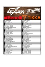DRAW #1617 - Take Your Pick - Benelli, Excalibur OR Tikka!