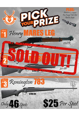 DRAW #1612 - Pick Your Prize - Henry, Ruger OR Remington!