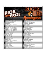 DRAW #1612 - Pick Your Prize - Henry, Ruger OR Remington!