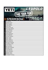 DRAW #1618 - Take Your Pick - Yeti, Steambow, Leupold OR Vortex!