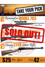 DRAW #1626 - Take Your Pick - Remington, Benelli OR Henry!