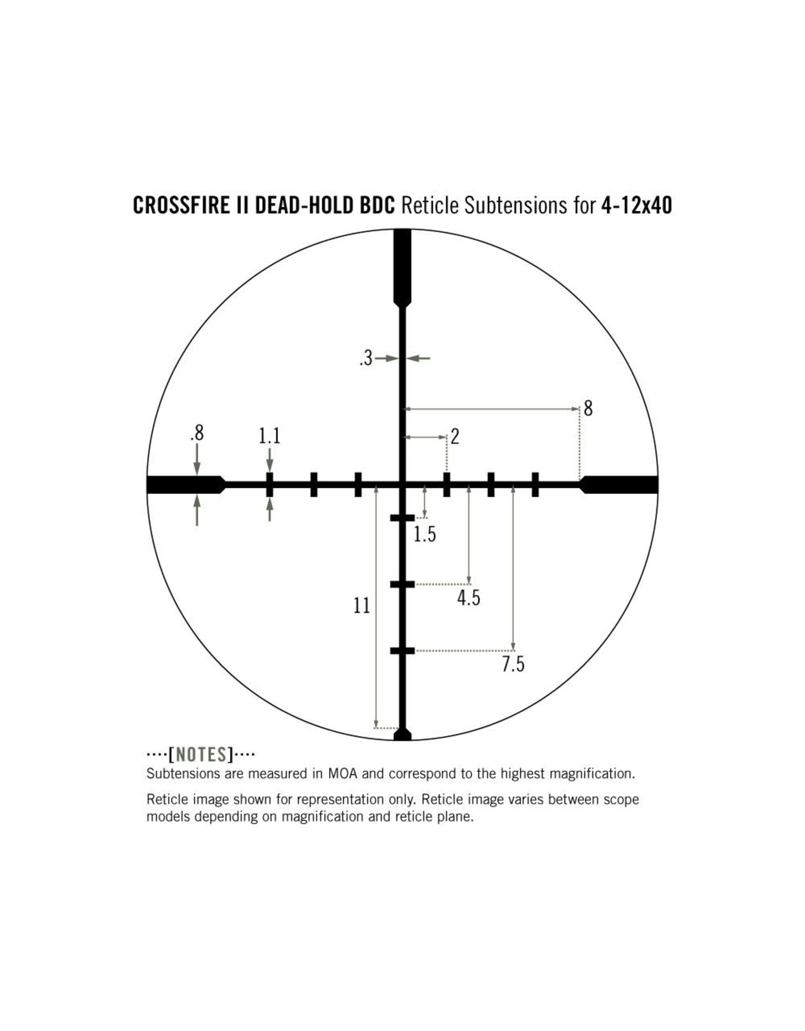 Vortex Vortex Crossfire II 4-12x40 Scope Dead-Hold BDC MOA CF2-31019