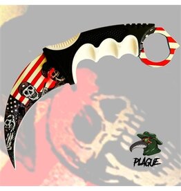 Plague Plague Karambit Knife 120 21DT002-75SWH Merica #2 Worth Fighting For
