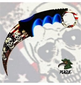 Plague Plague Karambit Knife 121 21DT002-75BBL Merica #3 Controlled Brain Damage