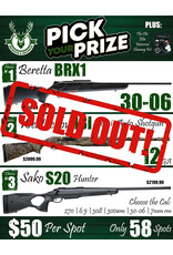 DRAW #1619 - Pick Your Prize - Beretta, Weatherby OR Sako!