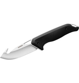 Gerber Gear Gerber Moment Large Guthook Folder 3.6" 5Cr15MoV Carbon Blade, Black Rubberized Handle, Liner Lock - 31-002212