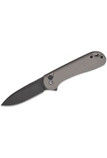 Civivi CIVIVI Knives Button Lock Elementum II Flipper Knife 2.96" Nitro-V Black Stonewashed Drop Point Blade, Gray Diamond Pattern Aluminum Handles - C18062PD-1