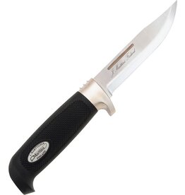 Marttiini Big Silver Carbinox Blade Black Rubber Handle Fixed Knife - 215012C
