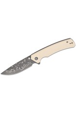 Civivi CIVIVI Knives Merit Liner Lock Flipper Knife 3.28" Damascus Drop Point Blade, Ivory G10 Handles, Reversible Clip - C24012-DS1 Civivi CIVIVI Knives Merit Liner Lock Flipper Knife 3.28" Damascus Drop Point Blade, Ivory G10 Handles, Reversible Clip - C24012-DS1