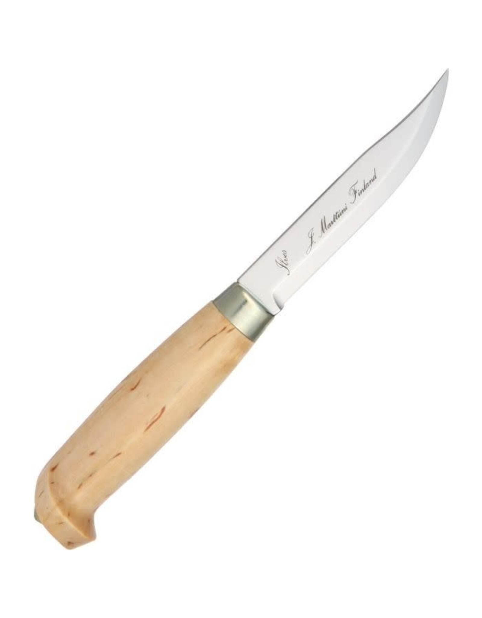 Marttiini Lynx 131 Curly Birch Handle 4.25" Stainless Blade Fixed Knife 131010C