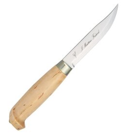 Marttiini Lynx 131 Curly Birch Handle 4.25" Stainless Blade Fixed Knife 131010C