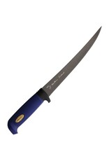 Marttiini Marttiini 9" Black Steel Fillet Blade Knife Blue Textured Rubber Handle 846014TC