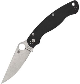 Spyderco Military 2 Compression Lock Folding Knife 4" S30V Satin Plain Blade, Black G10 Handles - C36GP2