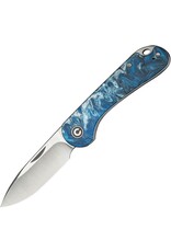 Civivi CIVIVI Knives Elementum Slipjoint Folding Knife 2.96" 14C28N Satin Drop Point Blade, Blue Ocean Resin Handles, Reversible Clip - C18062AJ-4