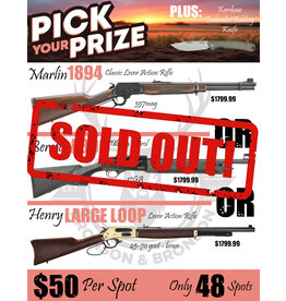 DRAW #1629 - Pick Your Prize - Marlin, Beretta OR Henry!