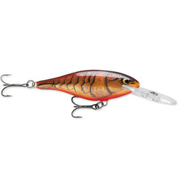 Rapala Rapala SR07DCW Shad Rap Crankbait, 2 3/4", 5/16 oz, Dark Brown Crawdad, Floating