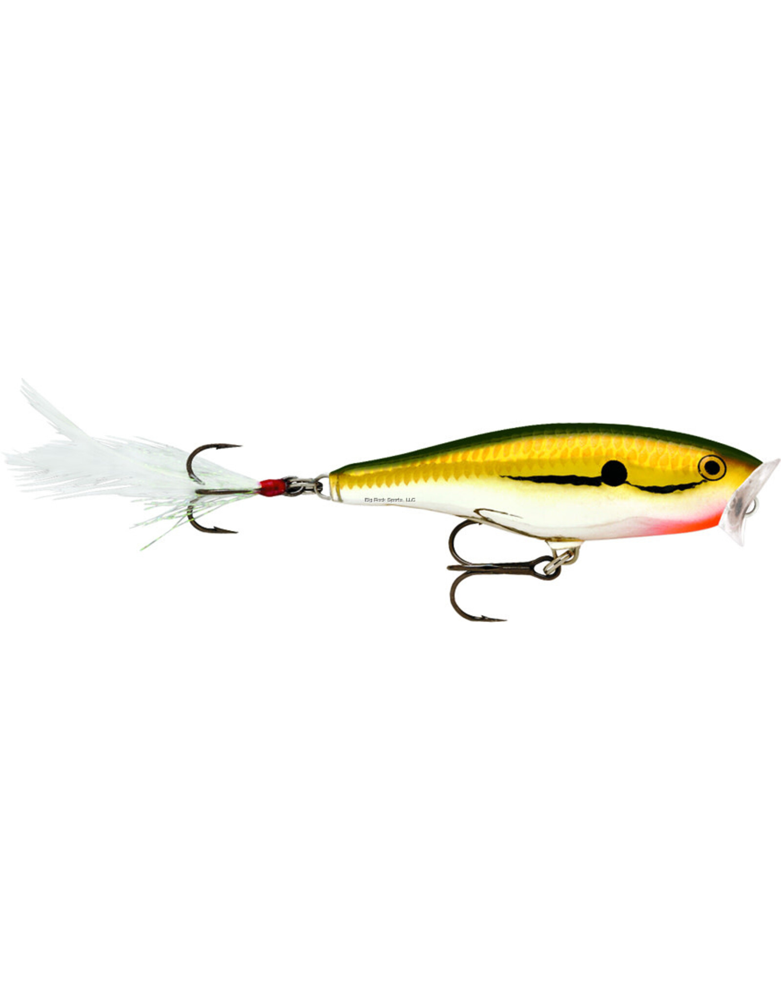 Rapala SP07GCH Skitter Pop Topwater Lure, 2 3/4", 1/4 oz, Gold Chrome, Floating
