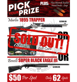 DRAW #1631 - Pick Your Prize - Marlin, Gift Card OR Benelli!