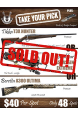 DRAW #1635 - Take Your Pick - Tikka, Excalibur OR Beretta!