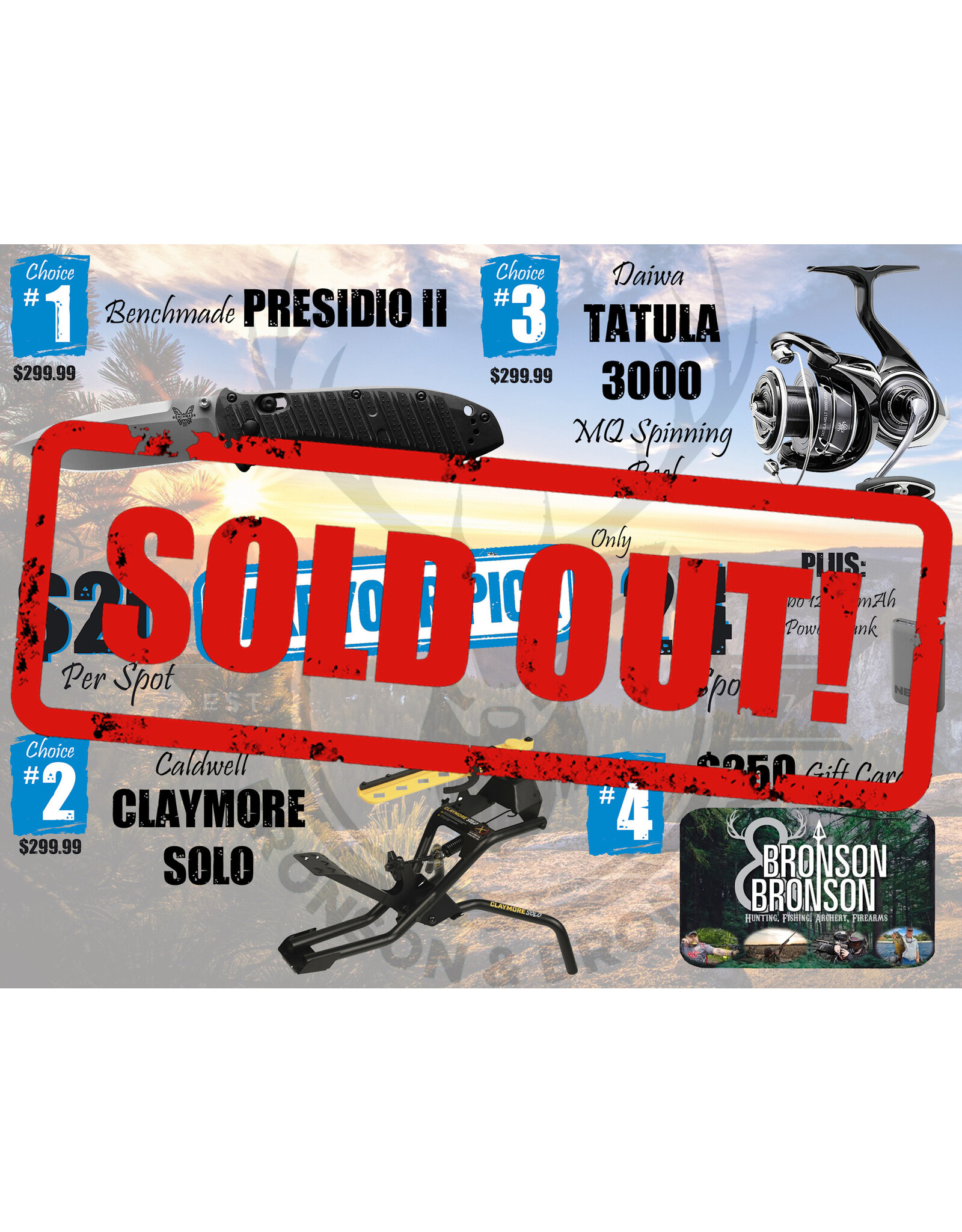 DRAW #1636 - Take Your Pick - Benchmade, Caldwell, Daiwa OR Gift Card!