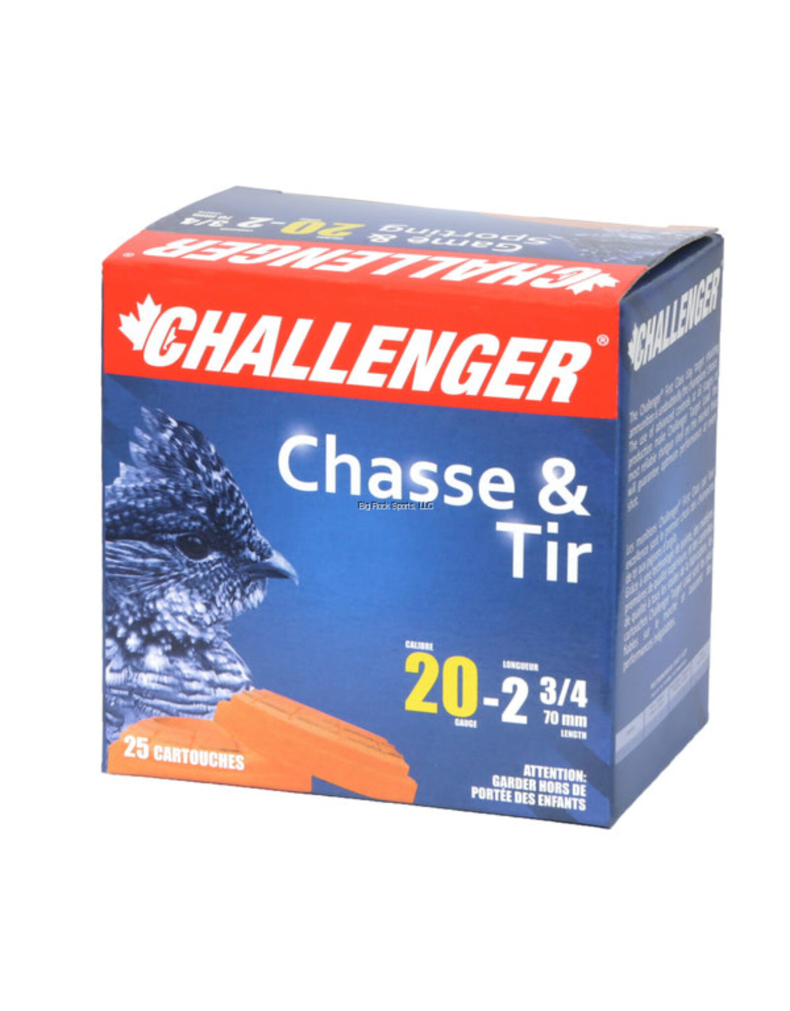 Challenger Challenger Ammo 10045 Standard 1004 Shotshell 20 GA, 2-3/4 in, No. 5, 7/8 oz, 1250 fps, 25 Rnd per Box