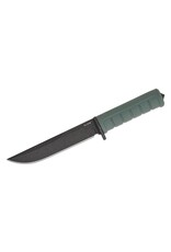 Ka-Bar KA-BAR 6100 Dust I Fixed Blade Knife 6.13" D2 Black Clip Point Blade, Green GFN Handles, Plastic Sheath