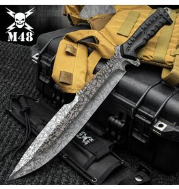 M48 M48 Combat Machete Gen II And Sheath UC3488 - Stainless Steel Blade, Titanium Electroplated Finish, TPU Handle - Length 17 3/4”