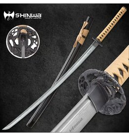 Shinwa Makaku Katana | 28 1/2” Damascus steel blade | 39 1/2” overall