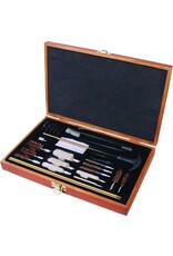 OUTERS Outers Universal Cleaning Kit Brass 28pc Wood Box .22Cal & Up