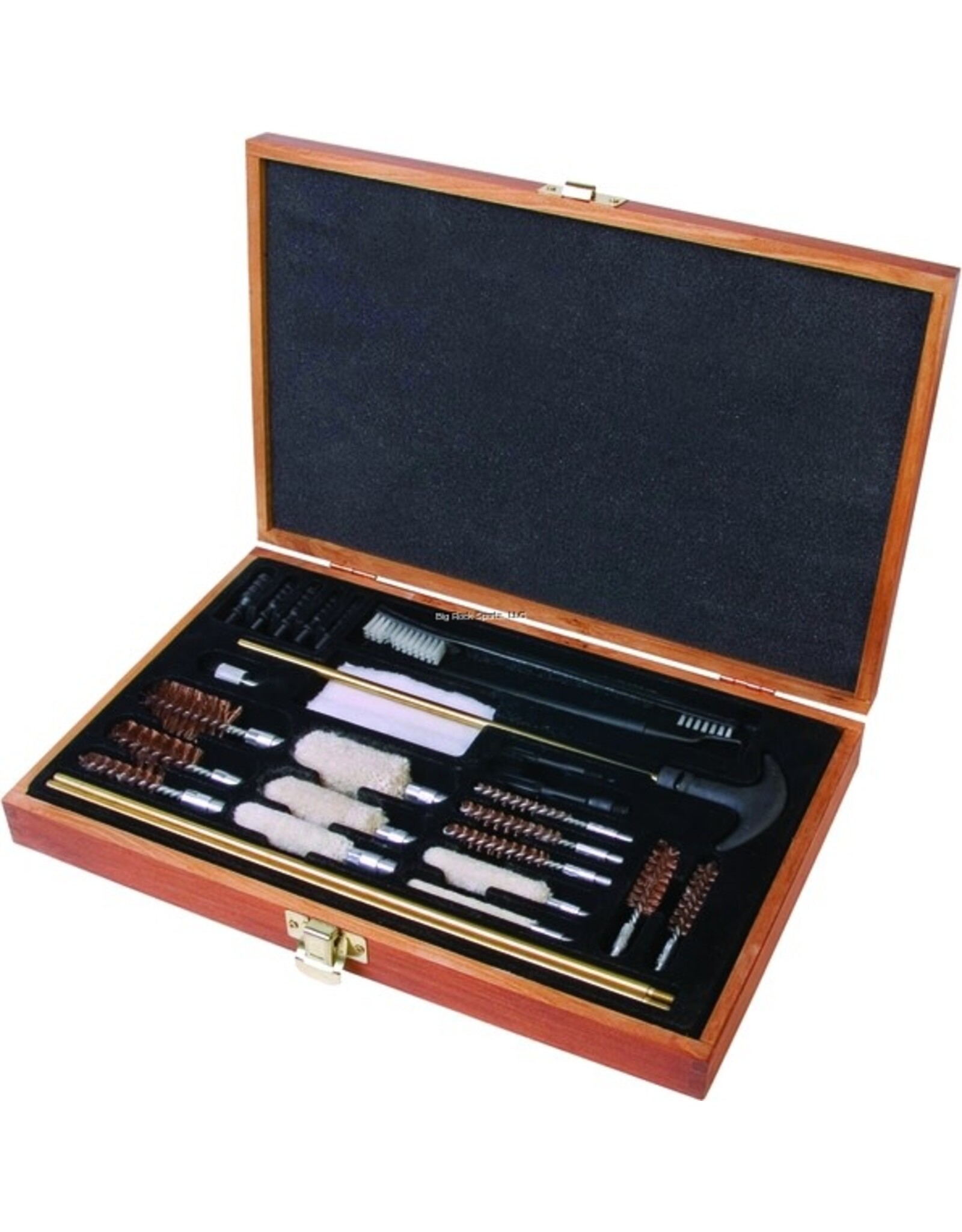 OUTERS Outers Universal Cleaning Kit Brass 28pc Wood Box .22Cal & Up