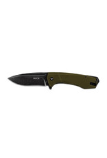 Buck Knives Buck 0713GRS Ruckus Frame Lock Flipper Knife 3.5" D2 Black Stonewashed Drop Point Blade, Green Aluminum and Steel Handle - 14156