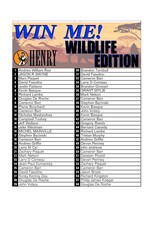 DRAW #1644 - WIN ME - HENRY WILDLIFE EDITION 45-70