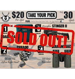 DRAW #1645 - Take Your Pick - Yeti, Shimano, Steambow OR Vortex!