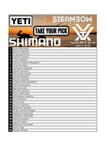DRAW #1645 - Take Your Pick - Yeti, Shimano, Steambow OR Vortex!