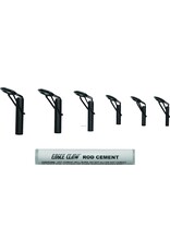 Eagle Claw Eagle Claw AHDRTK Heavy Duty & Standard Rod Tip Repair Kit Black 6 Tips & Glue