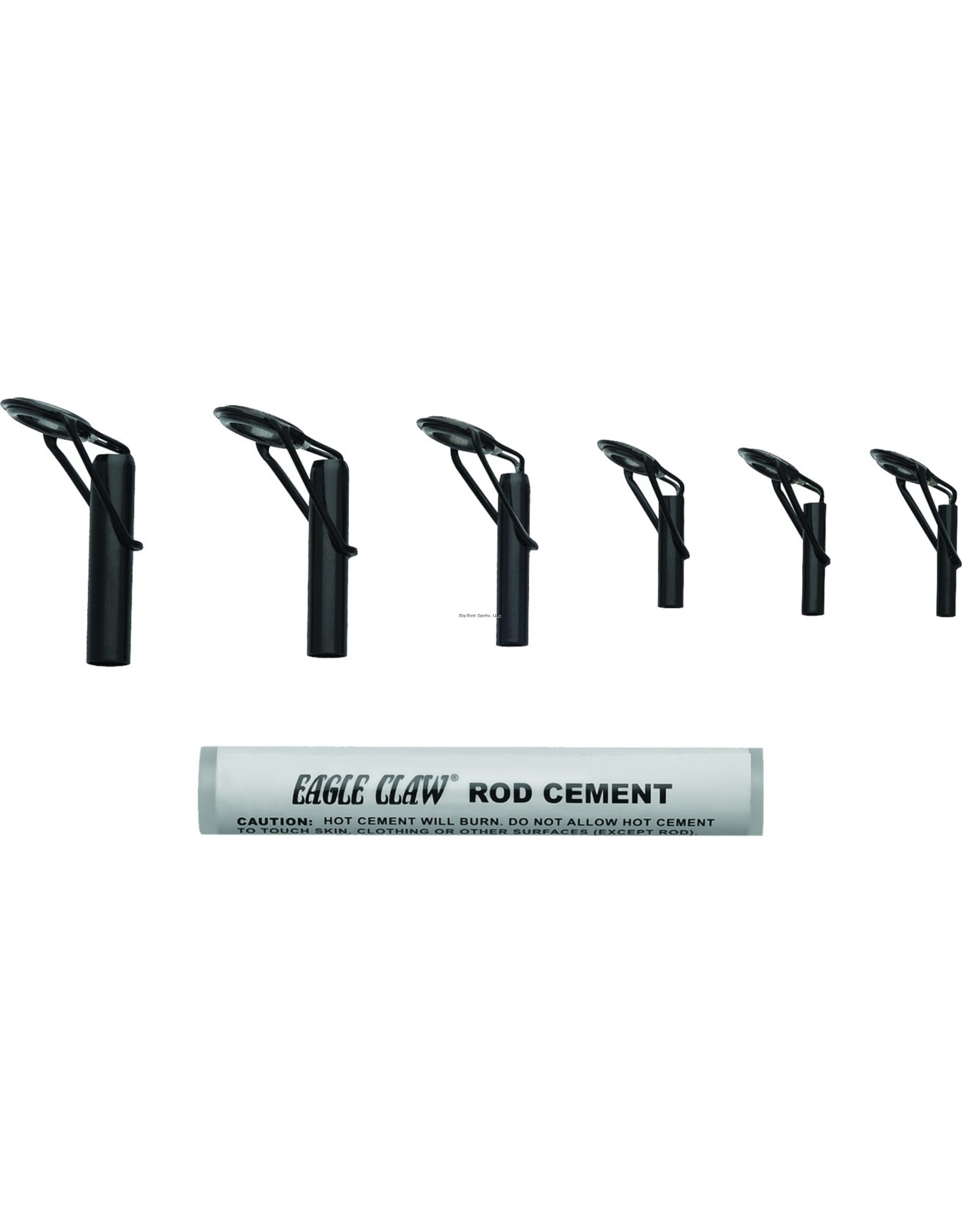 Eagle Claw Eagle Claw AHDRTK Heavy Duty & Standard Rod Tip Repair Kit Black 6 Tips & Glue