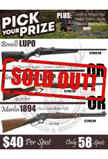 DRAW #1646 - Pick Your Prize - Benelli, Henry OR Marlin!