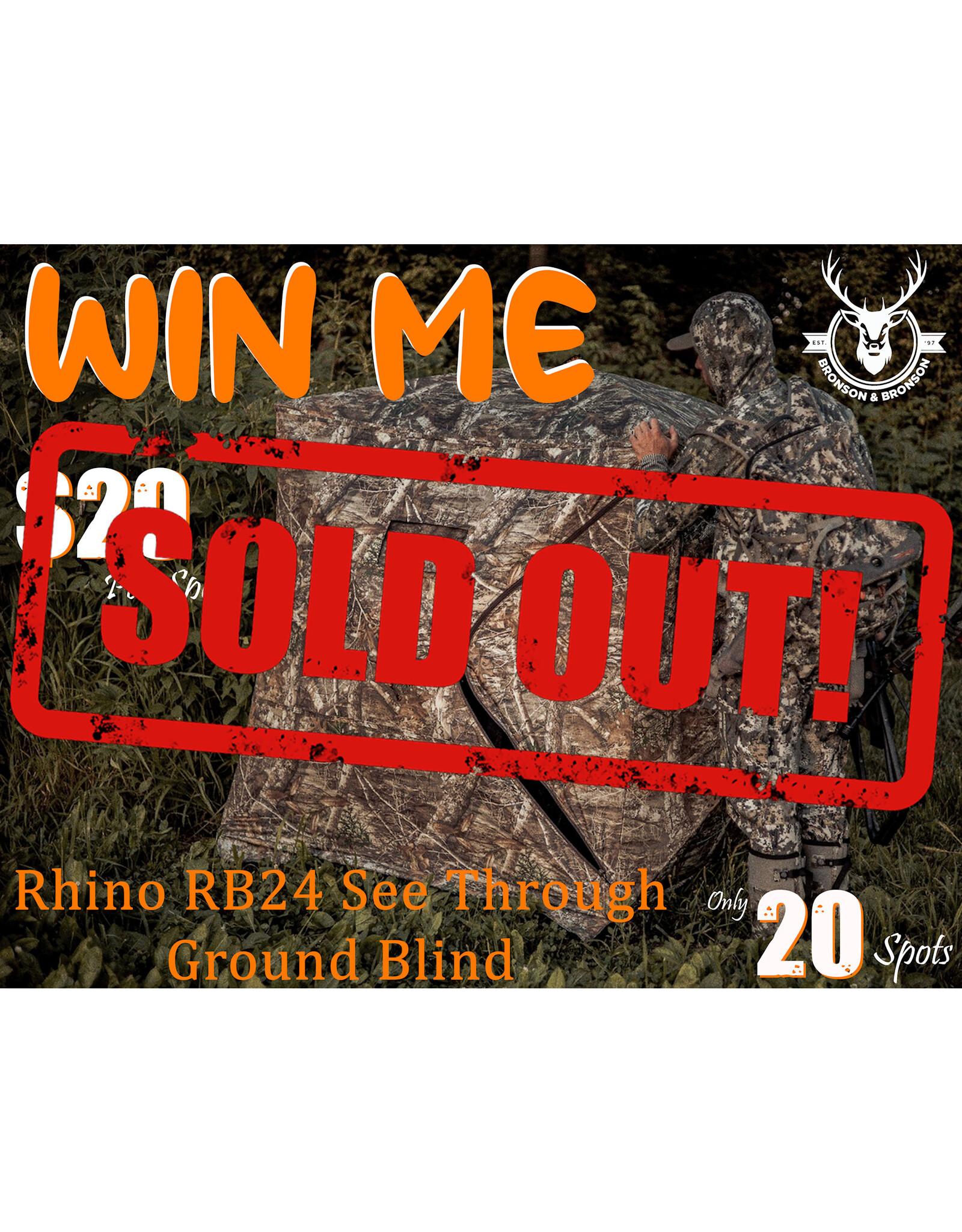DRAW #1653 - WIN ME - RHINO RB24 GROUND BLIND!