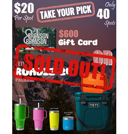 DRAW #1654 - Take Your Pick - Gift Card OR Yeti Roadie 24 Package!
