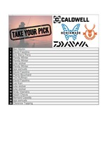 DRAW #1650 - Take Your Pick - Daiwa, Benchmade, Caldwell OR Gift Card!