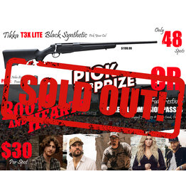 DRAW #1651 - Pick Your Prize - TIKKA or BOOTS & HEARTS TICKETS!!