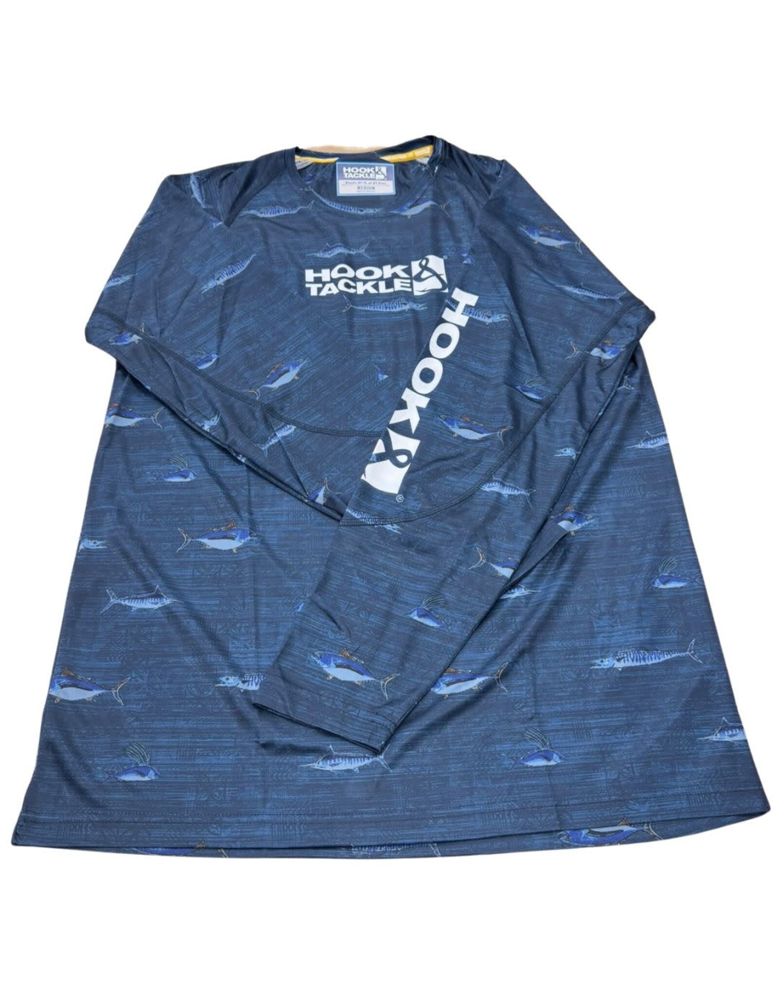 Hook & Tackle Hook & Tackle Offshore Long Sleeve Performance Fishing Shirt- Navy